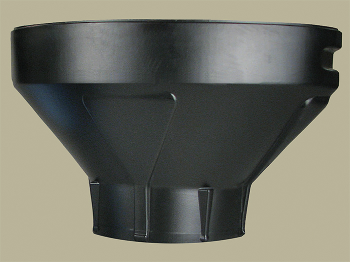 Resin funnel for 6 inch tank opening