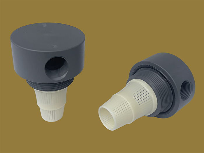 SWT's PVC Tank Head with upper screen/ diffuser solven welded (P/N SM-T2581S7-UD1.315)