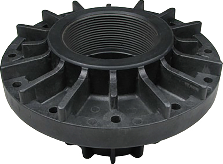 4-inch #8 UN to 3-inch NPT flange adapter (LC-C610223)