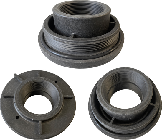 6-inch #8 UN to 3-inch FNPT adapter (TS-4125-003)