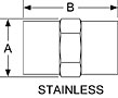 Stainless Steel Flo-et Flow Control Dimension Drawing