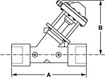 K55 Female Socket Weld End Connectors Dimensions Drawing