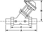 K55 Grooved Adapter End Connectors Dimensions Drawing